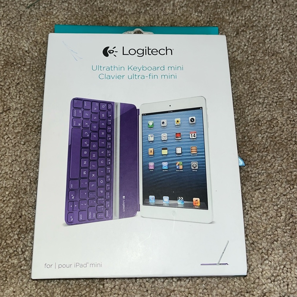 Logitech magnetic keyboard for iPad mini. Purple. Never used